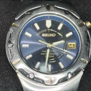 Seiko Kinetic Men's Blue Dial Stainless Steel 10ATM 39mm
